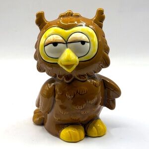 Vintage Owl Piggy Bank, Cameron & Sons Ltd, Toronto.  Made in Korea